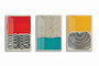 Wallity UDC15 - Set de 3 Lienzos Decorativos Multicolor